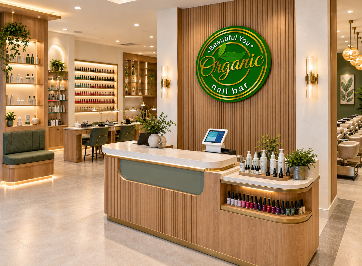Organic Nail Bar concept visualization